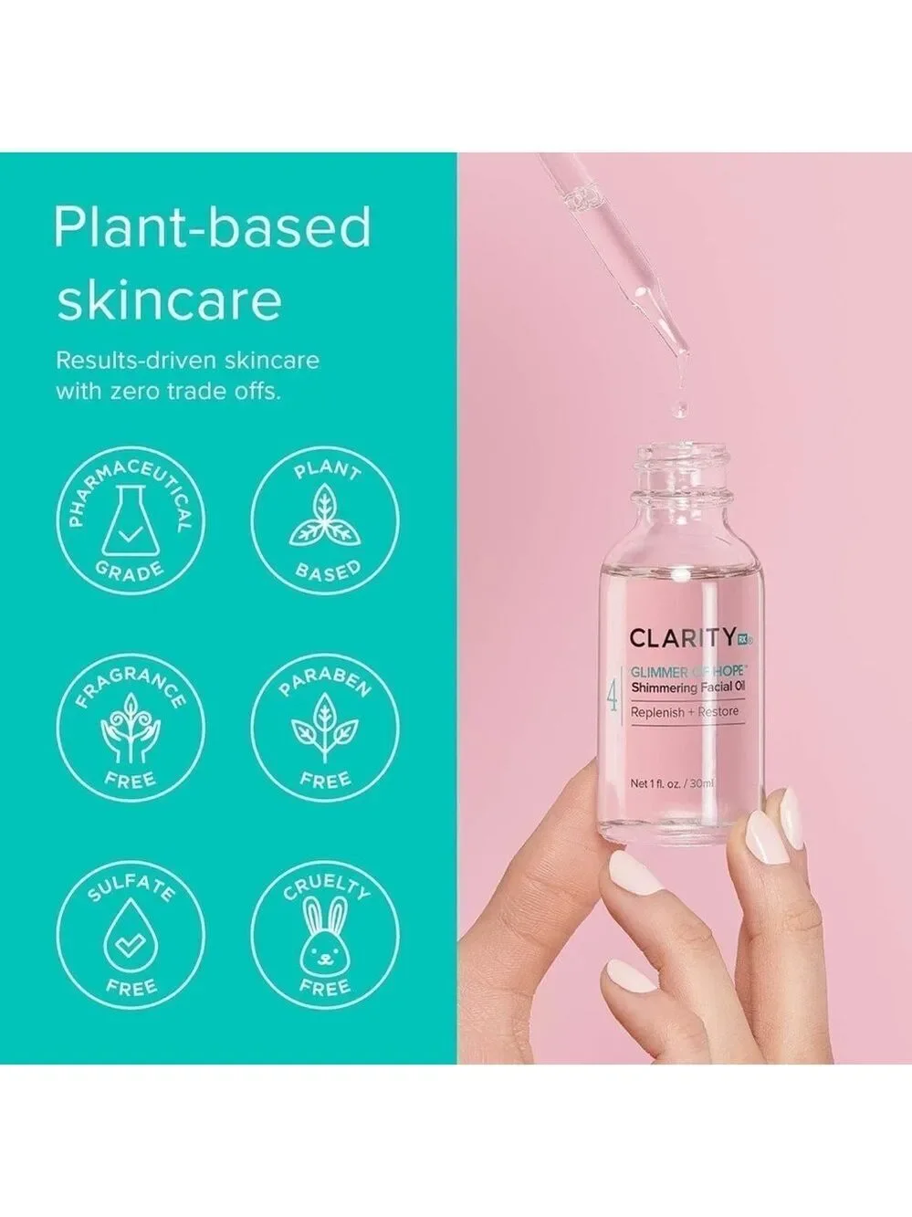 Clarity Rx Glimmer of Hope Shimmering Restorative Facial Oil